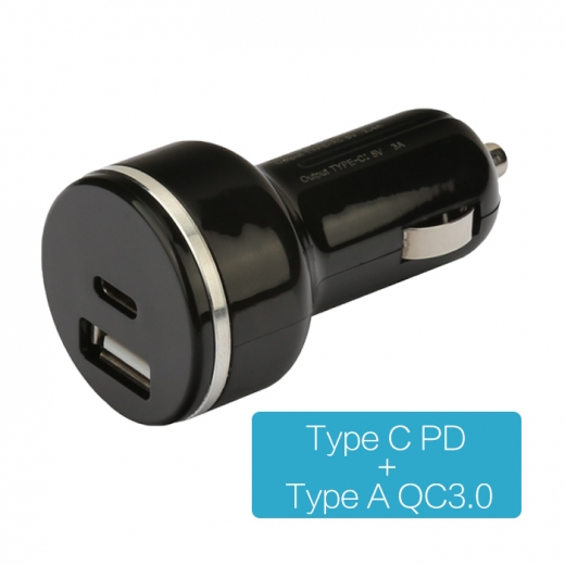 CC-C310 Type-C PD and QC3.0 dual ports car charger 1