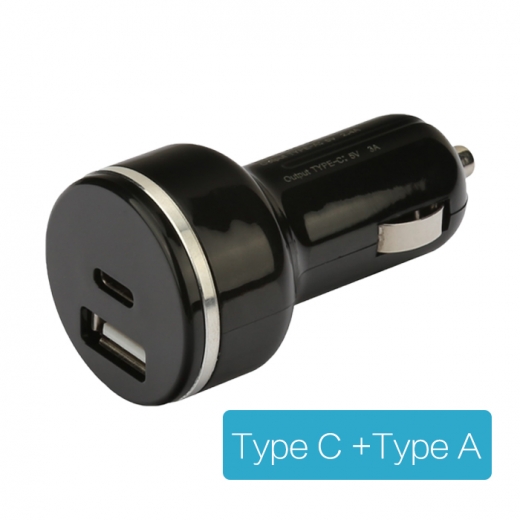 CC-C320 Type-C and Type A dual ports car charger 1